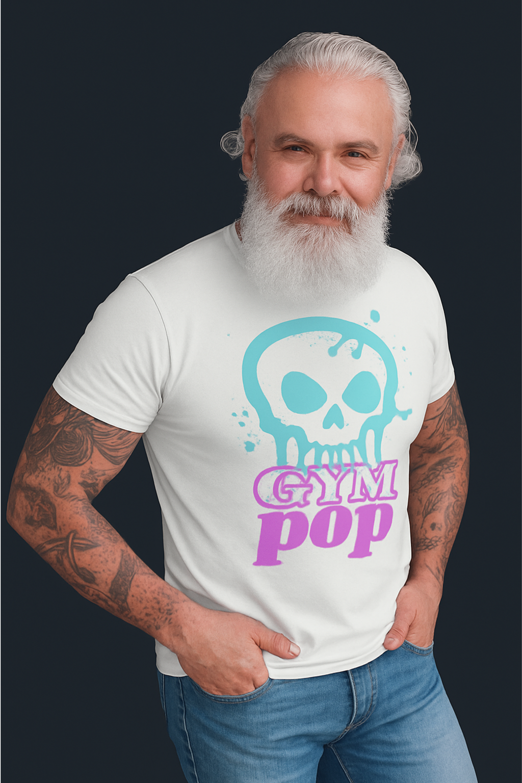 "Street Art Skull Gym Tee"