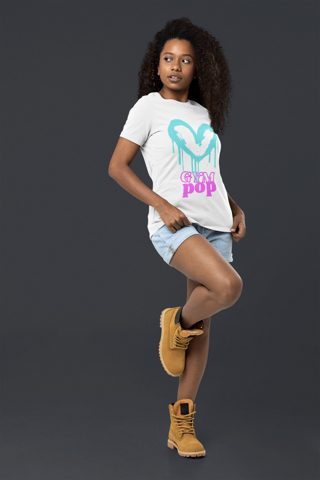 "Graffiti Heart Gym Tee"