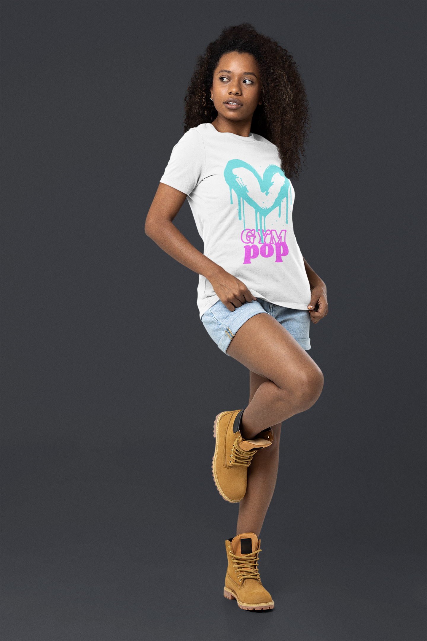 "Graffiti Heart Gym Tee"