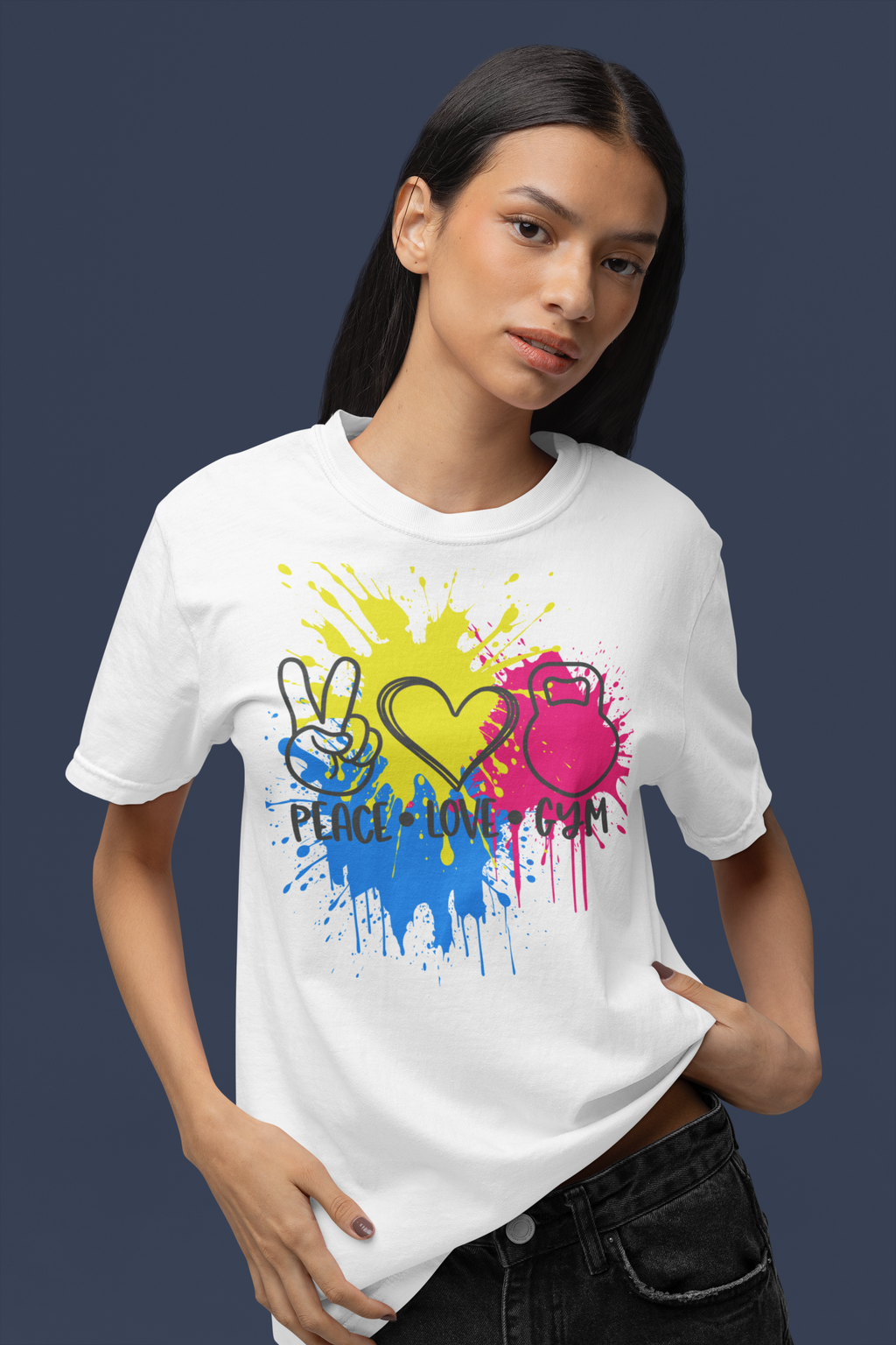 "Peace Love Gym Splatt Tee"