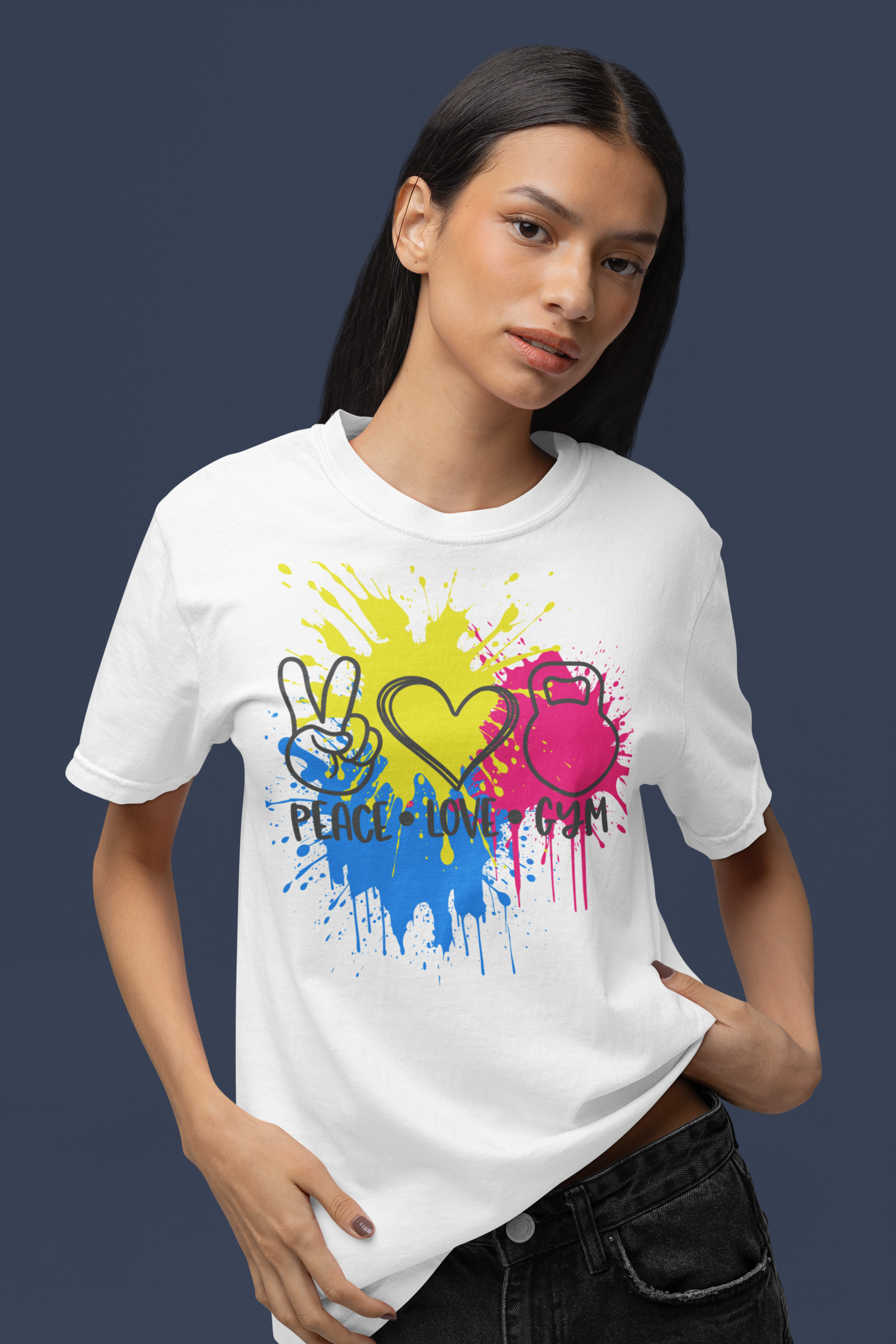 "Peace Love Gym Splatt Tee"